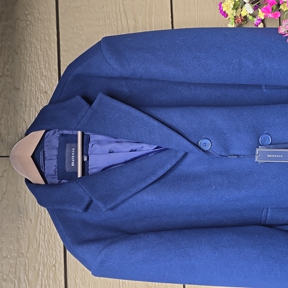 Braveman Men's Wool Pea Coat Overcoat Xxxl New - Picture 2 of 8